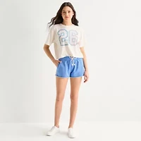 Arizona Womens Mid Rise Juniors Jogger Short