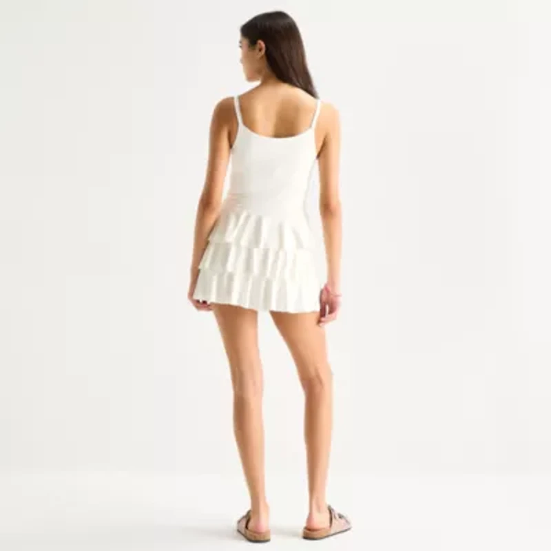 Arizona Womens Juniors Sleeveless Skater Dress