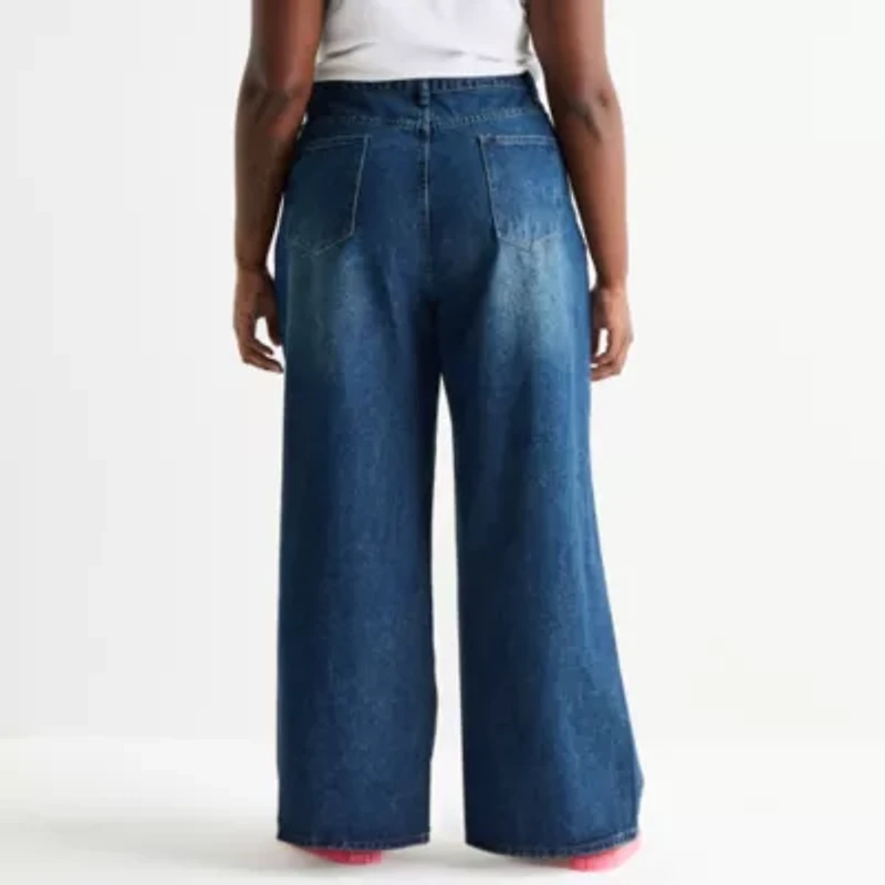 Forever 21 Womens Juniors Plus Low Rise Relaxed Fit Jean