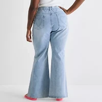 Forever 21 Womens Juniors Plus Low Rise Flare Leg Jean