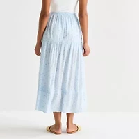 Arizona Womens Juniors Mid Rise Maxi Skirt