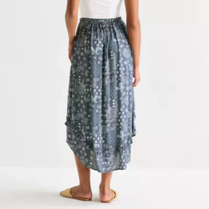 Arizona Womens Juniors Mid Rise Maxi Skirt