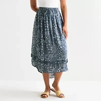 Arizona Womens Juniors Mid Rise Maxi Skirt