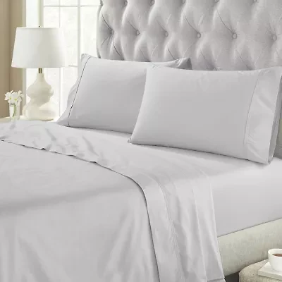 SUPERIOR® Gina Organic Percale Crisp Breathable 300tc Fitted Sheet