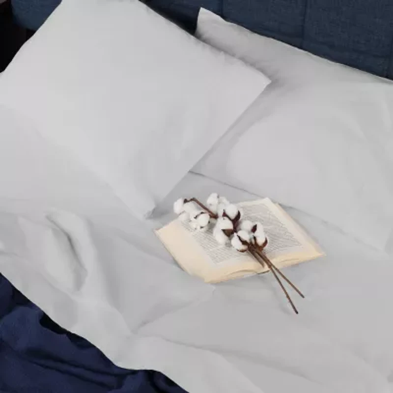 SUPERIOR® Gina Organic Percale Crisp Breathable 300tc Fitted Sheet
