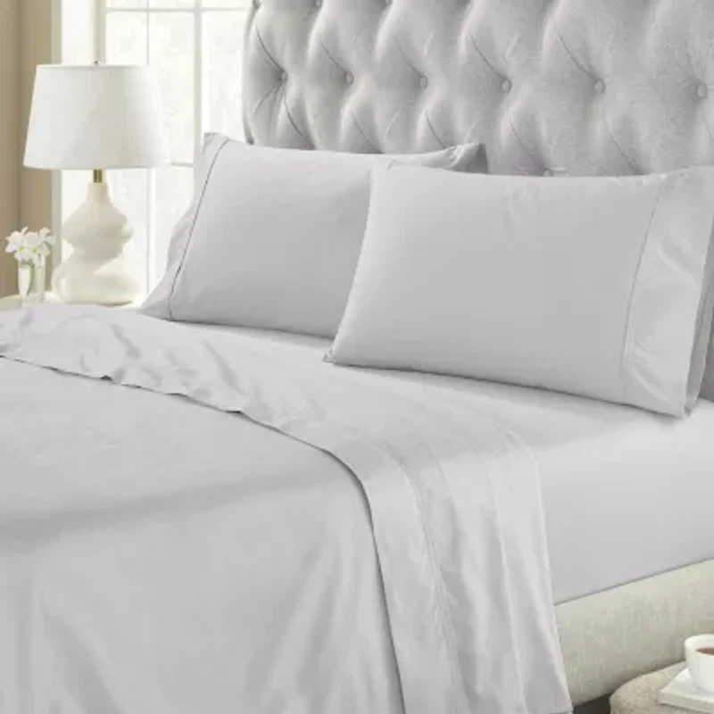 SUPERIOR® Gina Organic Percale Crisp Breathable 300tc Flat Sheet