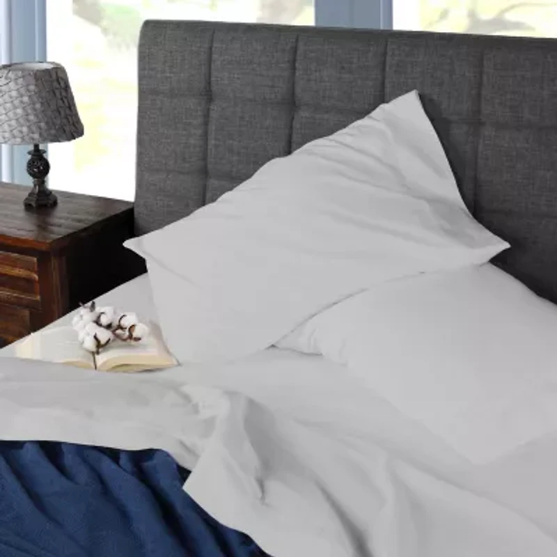 SUPERIOR® Gina Organic Percale Crisp Breathable 300tc Flat Sheet