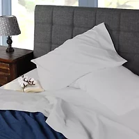 SUPERIOR® Gina Organic Percale Crisp Breathable 300tc Flat Sheet