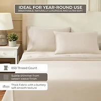 SUPERIOR® Egyptian Cotton Luxury Sateen 850tc Deep Pocket Sheet Set