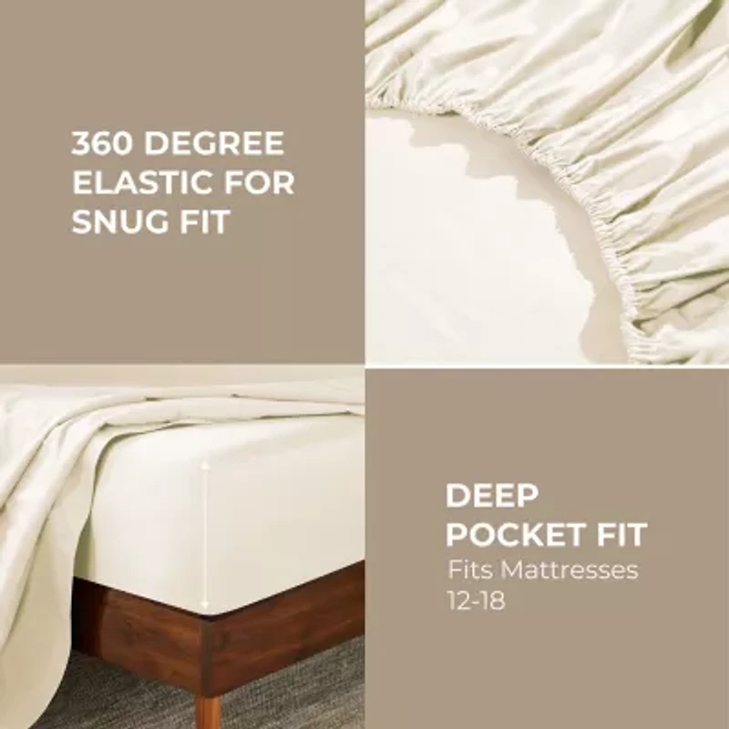 SUPERIOR® Egyptian Cotton Luxury Sateen 850tc Deep Pocket Sheet Set