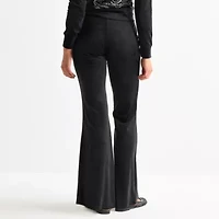 Juicy By Couture Womens Juniors Flare Mid Rise Track Pant
