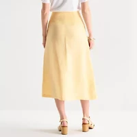 Liz Claiborne Womens Midi A-Line Skirt