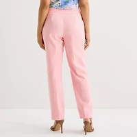 Black Label by Evan-Picone Womens Petite Classic Fit Straight Suit Pant