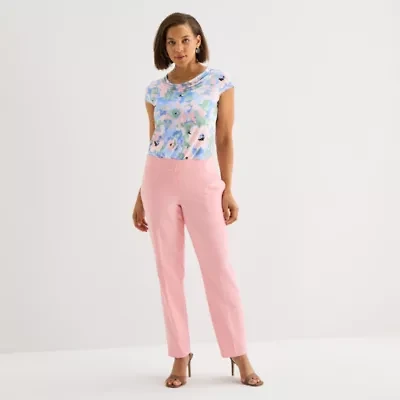 Black Label by Evan-Picone Womens Petite Classic Fit Straight Suit Pant