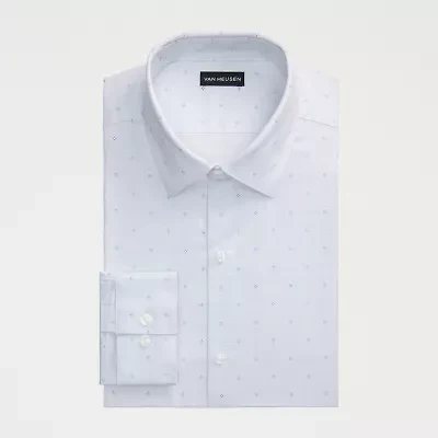 Van Heusen Comfort Performance Mens Slim Fit Stretch Fabric Wrinkle Free Dress Shirt