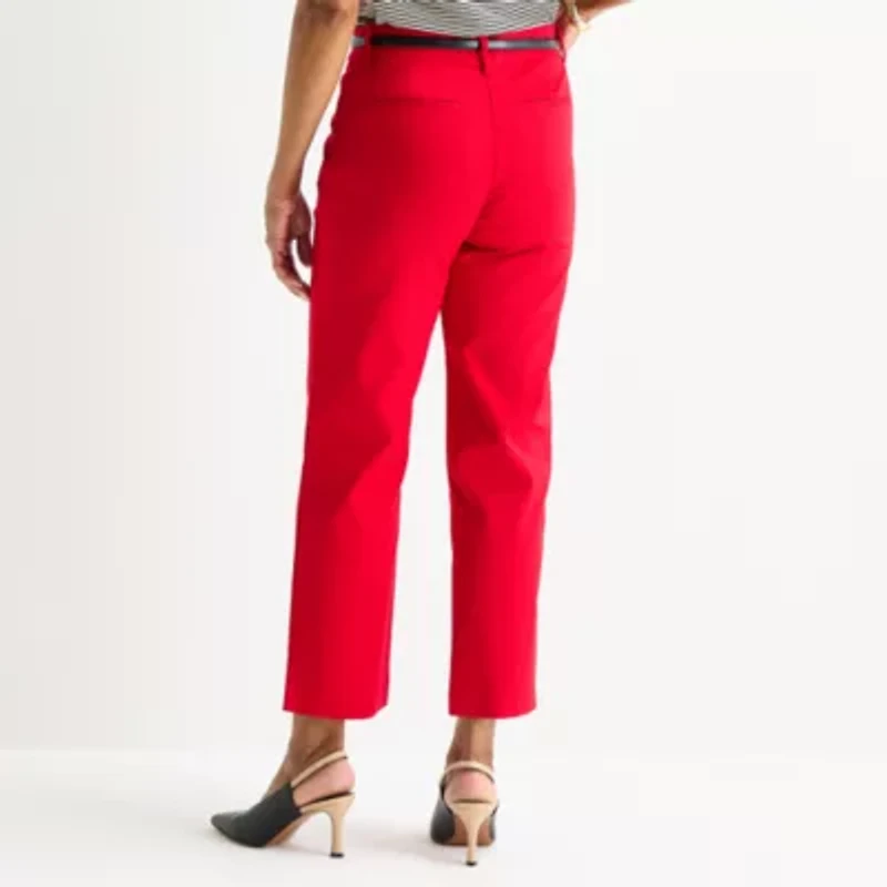 Liz Claiborne Emma Womens Straight Mid Rise Ankle Pant