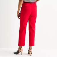 Liz Claiborne Emma Womens Straight Mid Rise Ankle Pant