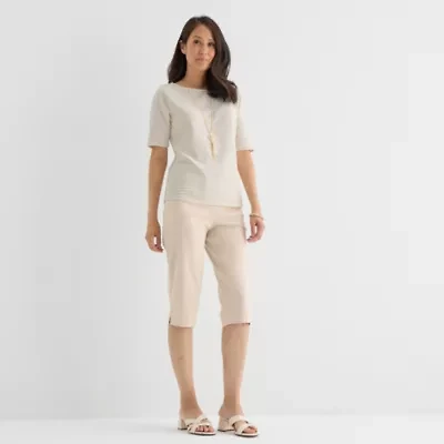 Liz Claiborne Lisa Womens Straight Capri Pant
