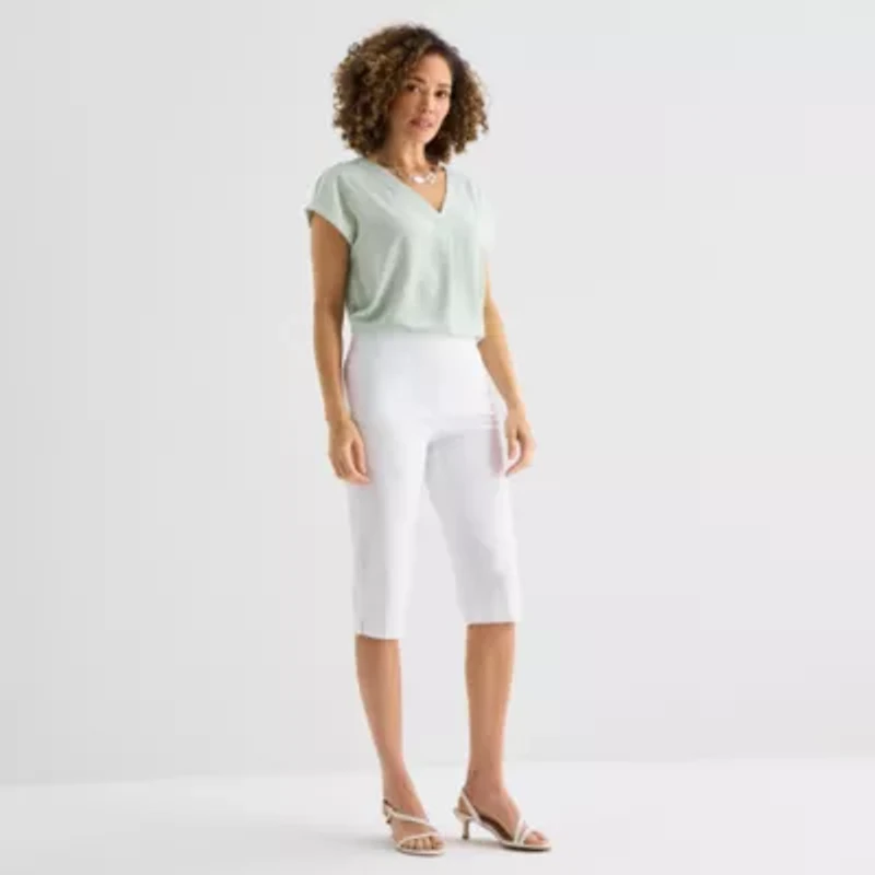 Liz Claiborne Lisa Womens Straight Capri Pant