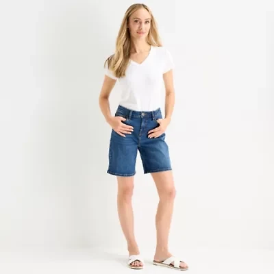 Liz Claiborne Lana Womens Denim Short