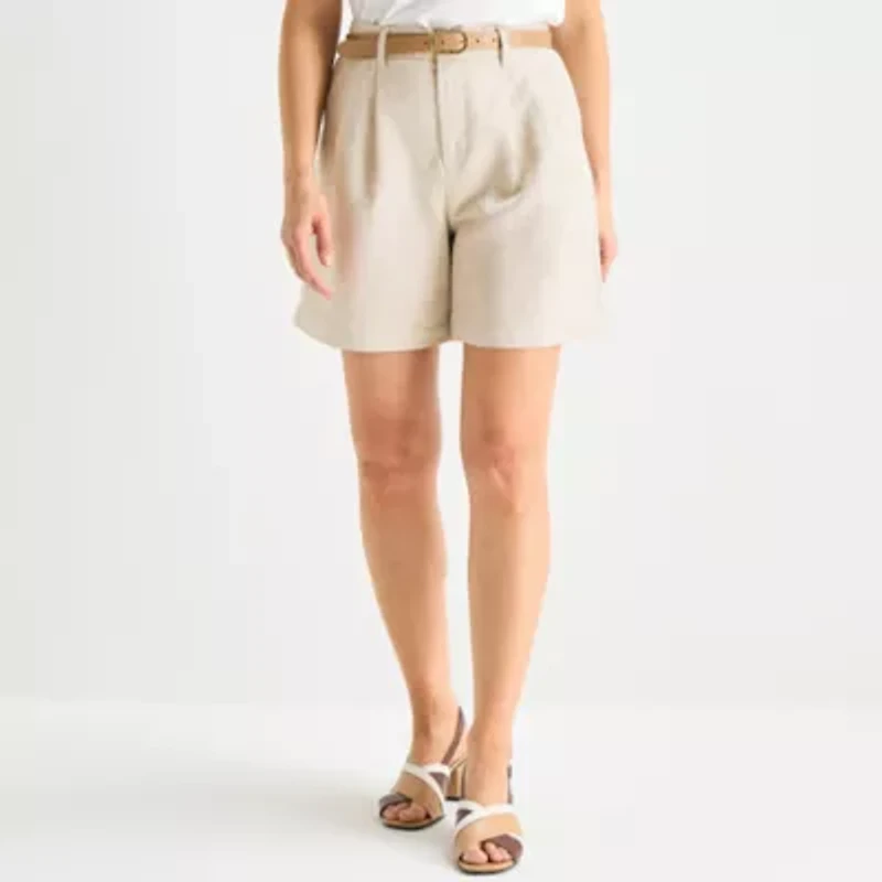Liz Claiborne Womens Petite Midi Short