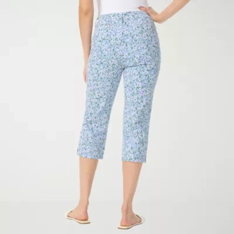 Gloria Vanderbilt Amanda Womens High Rise Stretch Fabric Capri Jean