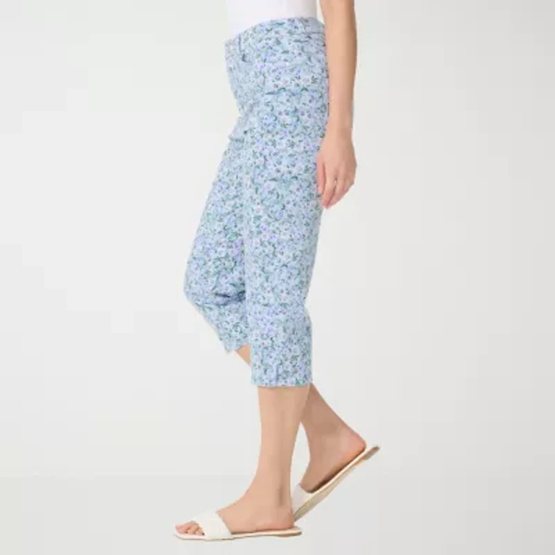 Gloria Vanderbilt Amanda Womens High Rise Stretch Fabric Capri Jean