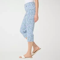Gloria Vanderbilt Amanda Womens High Rise Stretch Fabric Capri Jean