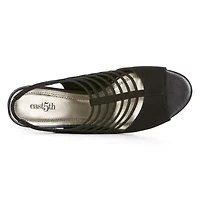 east 5th Neville Womens Round Peep Toe Block Heel Pumps