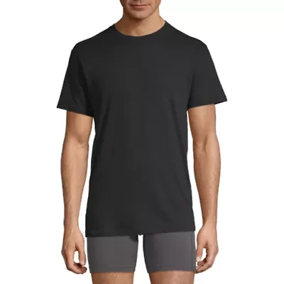 Stafford Dry + Cool Mens 4 Pack Short Sleeve Crew Neck Moisture Wicking T-Shirt