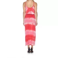 White Mark Kalea Womens Scoop Neck Sleeveless Tie-Dye Maxi Dress