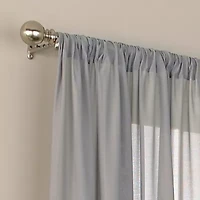 Eclipse Chelsea Rod Pocket Sheer Single Curtain Panel