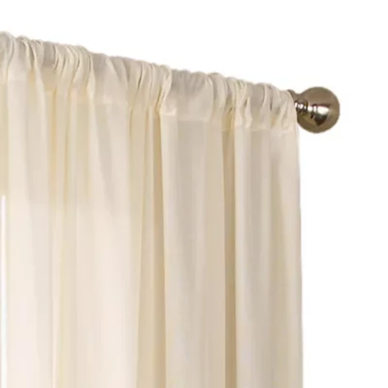 Eclipse Chelsea Rod Pocket Sheer Single Curtain Panel
