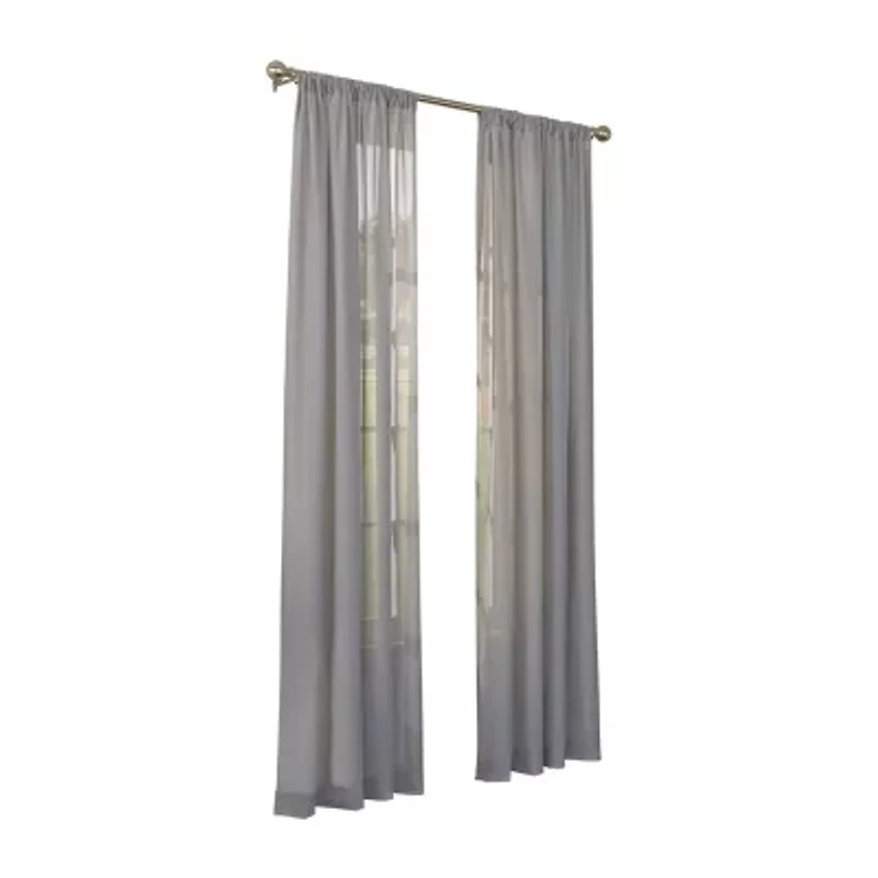 Eclipse Chelsea Rod Pocket Sheer Single Curtain Panel