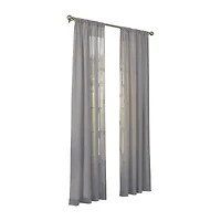 Eclipse Chelsea Rod Pocket Sheer Single Curtain Panel