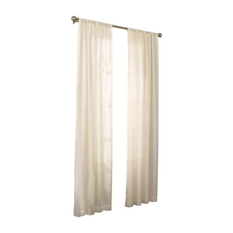 Eclipse Chelsea Rod Pocket Sheer Single Curtain Panel
