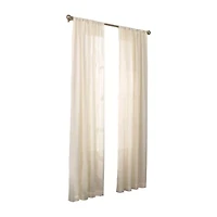Eclipse Chelsea Rod Pocket Sheer Single Curtain Panel