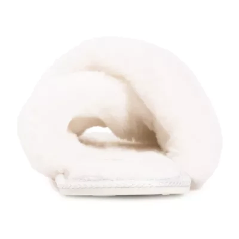 Muk Luks Perley Criss Cross Womens Memory Foam Slip-On Slippers