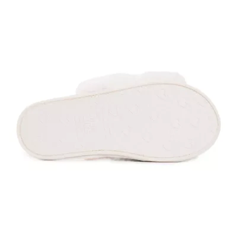 Muk Luks Perley Criss Cross Womens Memory Foam Slip-On Slippers