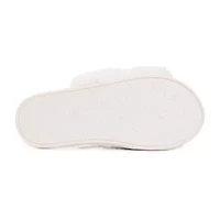 Muk Luks Perley Criss Cross Womens Memory Foam Slip-On Slippers
