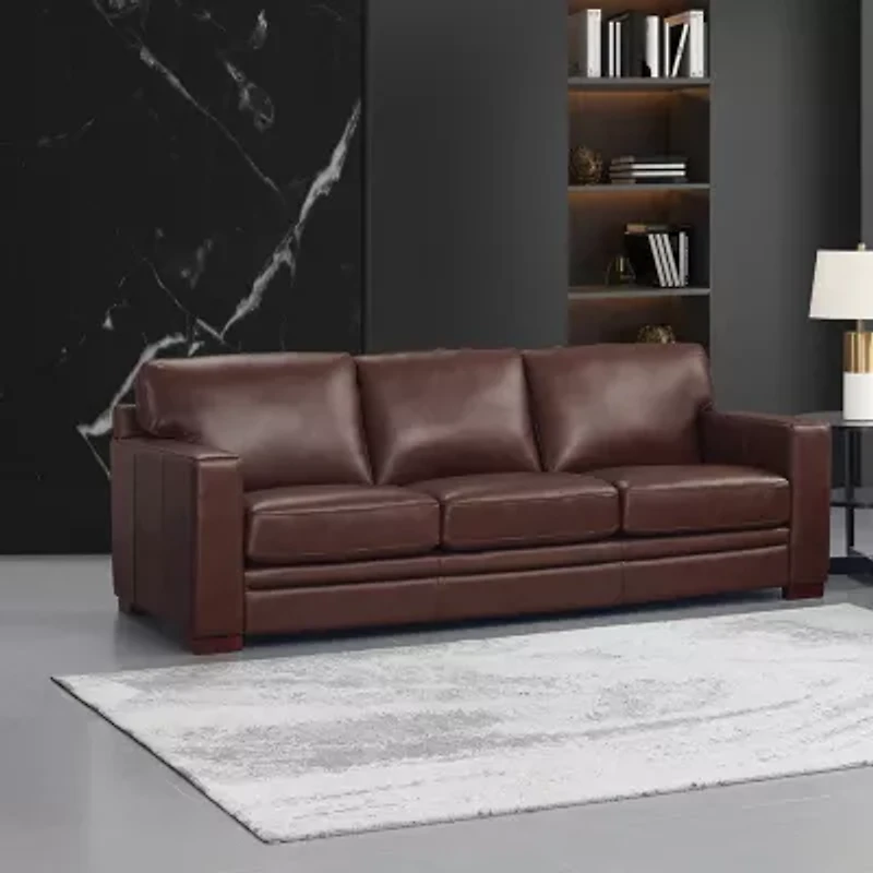 Amax Leather Dillon Upholstery Collection Track-Arm Sofa
