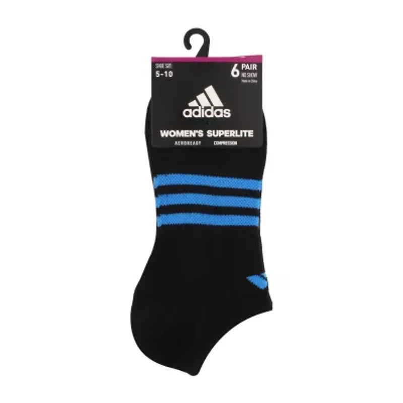 adidas Womens 6 Pair No Show Socks