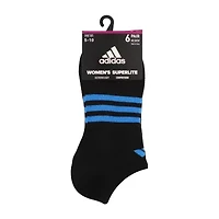 adidas Womens 6 Pair No Show Socks