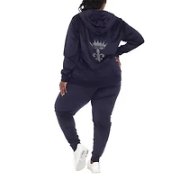 White Mark Adjustable Waist 2-pc. Track Suit Plus