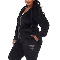 White Mark Adjustable Waist 2-pc. Track Suit Plus
