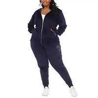 White Mark Adjustable Waist 2-pc. Track Suit Plus