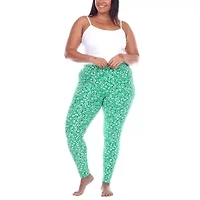 White Mark Womens Mid Rise 28" Plus Full Length Leggings