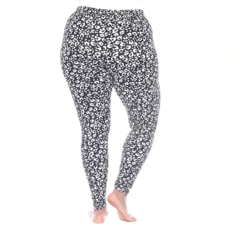 White Mark Womens Mid Rise 28" Plus Full Length Leggings