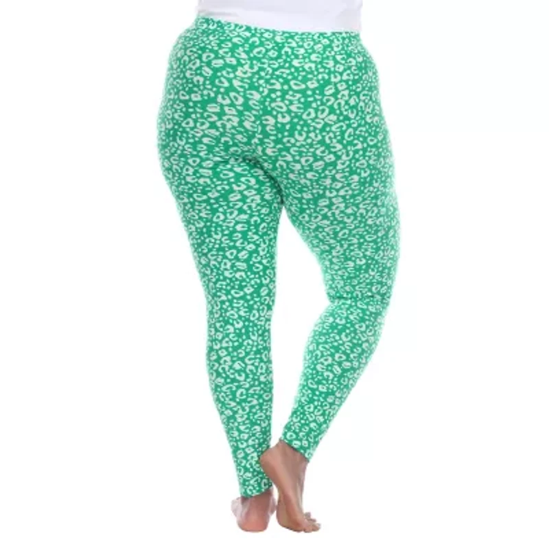White Mark Womens Mid Rise 28" Plus Full Length Leggings