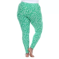 White Mark Womens Mid Rise 28" Plus Full Length Leggings